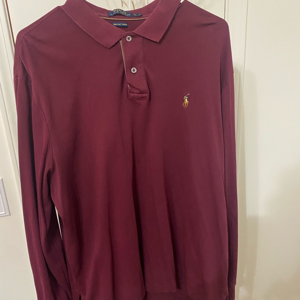 Polo by Ralph Lauren Burgundy Pima Soft Touch Shirt